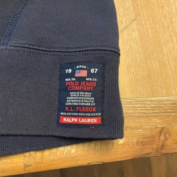 Ralph Lauren Polo Dark Blue Zip-Up Hoodie - Picture 3 of 11